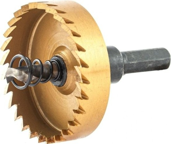 Коронка универсальная Denzel HSS, 50 мм по металлу нитридтитановое покрытие [724116]