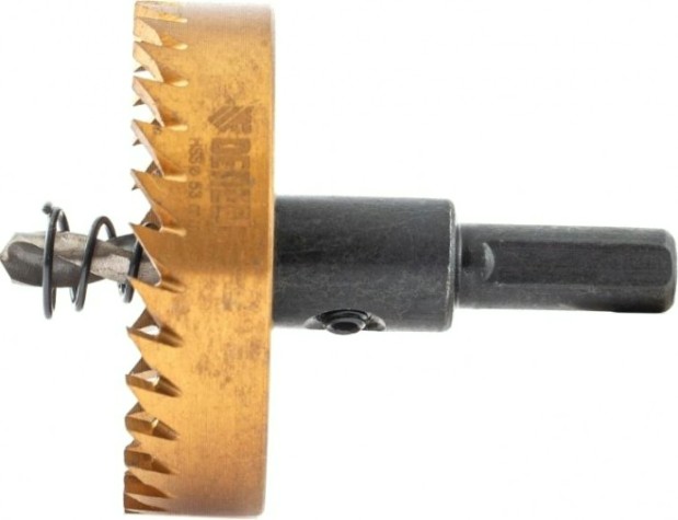 Коронка универсальная Denzel HSS, 55 мм по металлу нитридтитановое покрытие [724118]