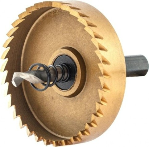 Коронка универсальная Denzel HSS, 60 мм по металлу нитридтитановое покрытие [724119]