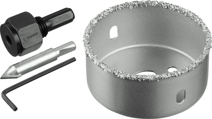 Коронка универсальная ЗУБР ПРОФЕССИОНАЛ c карбид-вольфрамовым нанесением, 64 мм [33360-064_z01]