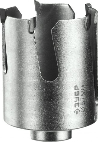 Коронка универсальная ЗУБР ПРОФЕССИОНАЛ проуниверсал 57 мм, с твердосплавными резцами [29514-57]