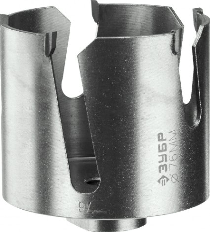 Коронка универсальная ЗУБР ПРОФЕССИОНАЛ проуниверсал 76 мм, с твердосплавными резцами [29514-76]