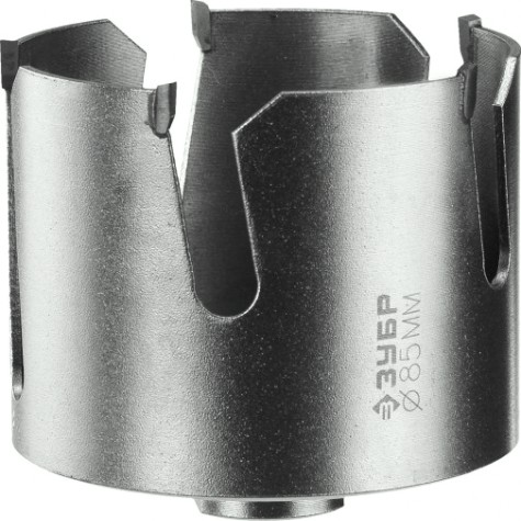 Коронка универсальная ЗУБР ПРОФЕССИОНАЛ проуниверсал 85 мм, с твердосплавными резцами [29514-85]