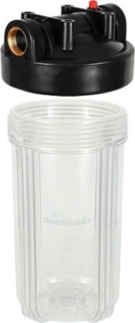 Корпус фильтра АКВАБРАЙТ АБФ-10ББ-ПР прозрачный 1" [АБФ-10ББ-ПР]