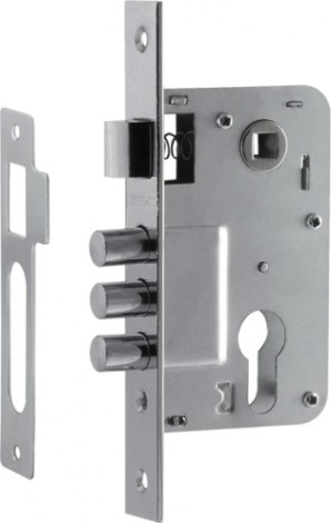 Корпус замка врезного НОРА-М 120 "Хром" [9437]