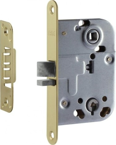 Корпус замка врезного НОРА-М КЗВ-114 сувальдный для финских дверей "Полированная латунь [6616]