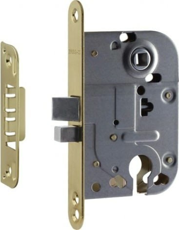 Корпус замка врезного НОРА-М КЗВ-118 для финских дверей "Золото" [7737]