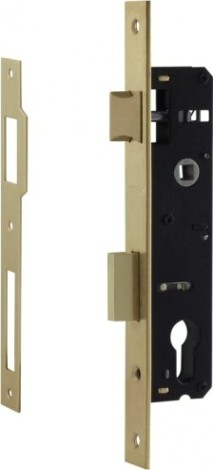 Корпус замка врезного НОРА-М КЗВУ-115 узкопрофильный "Полированная латунь" [12670]