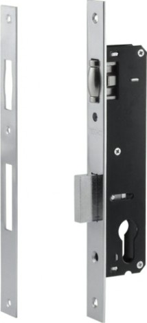 Корпус замка врезного НОРА-М КЗВУ-116 узкопрофильный "Хром" [12673]