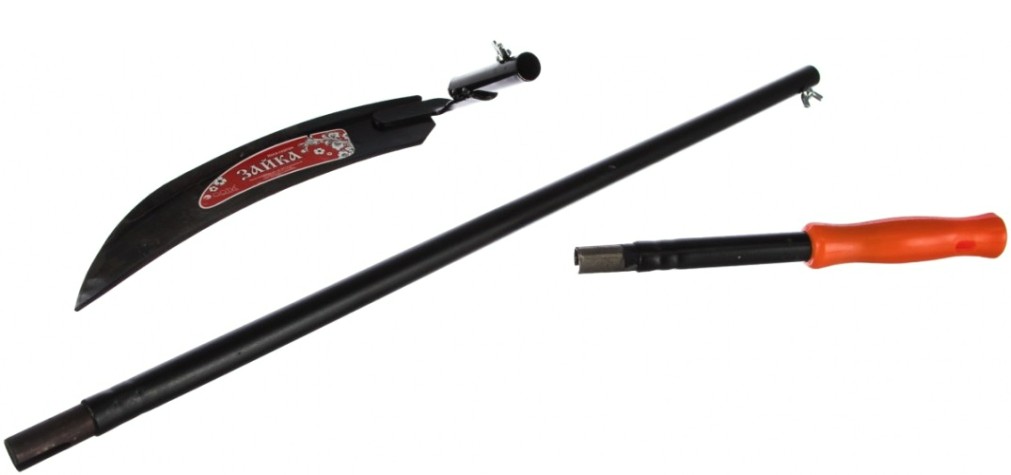 Коса-серпан ЗУБР "Зайка" с металлическим черенком 96,5см [39808]