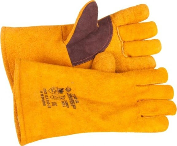 Крага сварщика ЗУБР "ПРОФЕССИОНАЛ" утепленные, для сварки и тяжелых механических работ 11335-XL [11335-XL]