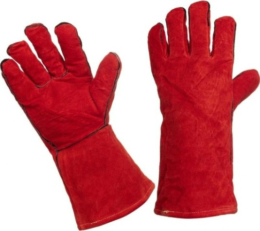 Краги для сварщика пятипалая утепленная (красная) 35/1013 [10014513]