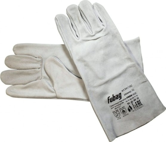 Краги сварщика FUBAG FWGN 10GR без подкладки, серые [641182]