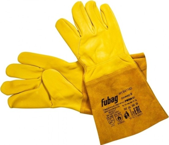 Краги сварщика FUBAG FWGN 8Y для TIG сварки, желтые [641183]
