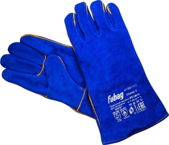 Краги сварщика FUBAG FWGN 9B на подкладке, синие [641177]