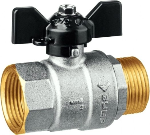 Кран шаровой ЗУБР 1" "мама-папа", бабочка 51325-1 [51325-1]