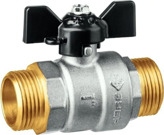 Кран шаровой ЗУБР 1" "папа-папа", бабочка 51327-1 [51327-1]