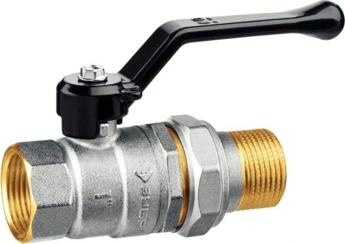 Кран шаровой ЗУБР 1" с накидной гайкой "мама-папа", ручка 51320-1 [51320-1]