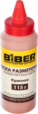 Краска разметочная Biber 43 201 порошковая, красная (0,115кг) [тов-048258]