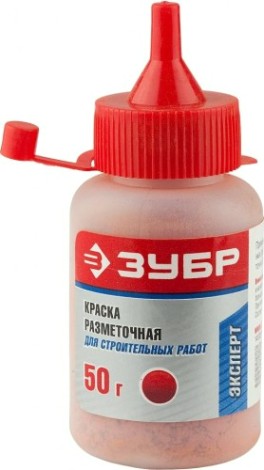 Краска разметочная ЗУБР ЭКСПЕРТ для строительных работ, красная, 50 гр [4-06405-2_z01]