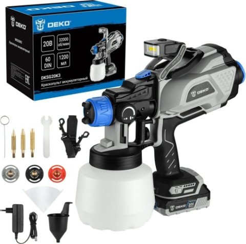 Краскопульт аккумуляторный DEKO DKSG20K3 [063-4021]