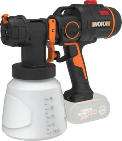 Краскопульт аккумуляторный Worx WX020.9 без АКБ и ЗУ бесщеточный [WX020.9]