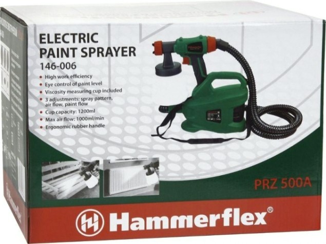 Краскопульт электрический Hammer PRZ500A 800мл [216-050]