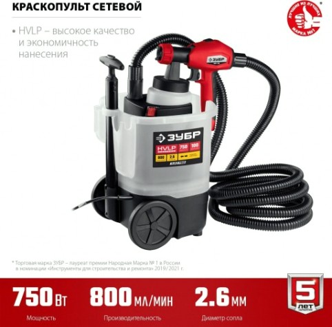 Краскопульт электрический ЗУБР КПЭ-750