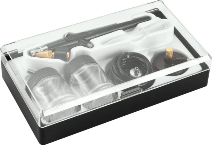 Краскопульт пневматический DEKO DKAB01-L (аэрограф) c нижним бачком [018-0923]