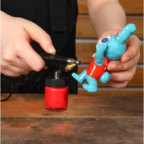 Краскопульт пневматический DEKO DKAB01-L (аэрограф) c нижним бачком [018-0923]