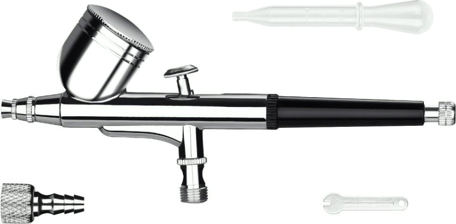 Краскопульт пневматический DEKO DKAB02-U (аэрограф) c верхним бачком [018-0924]