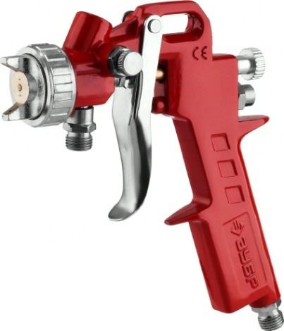 Краскопульт пневматический ЗУБР МС Н200 с нижним бачком, 1.3мм [06456-1.3]