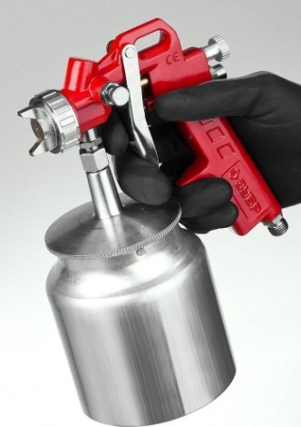 Краскопульт пневматический ЗУБР МС Н200 с нижним бачком, 1.3мм [06456-1.3]