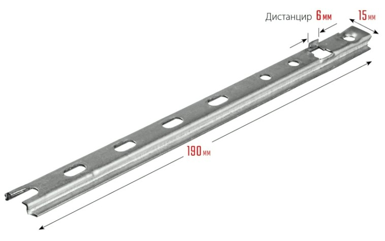 Крепеж для фасадной и террасной доски ЗУБР 190 мм Планка-Волна с дистанциром (уп. 80 шт.) [30703-190]