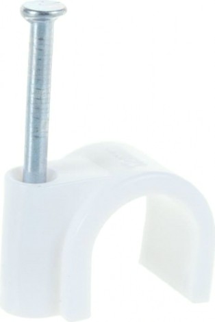 Крепеж кабеля круглый REXANT 10 мм, белый (упак. 50 шт) [07-4010]