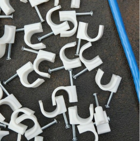 Крепеж кабеля круглый REXANT 12 мм, белый (упак. 50 шт) [07-4012]