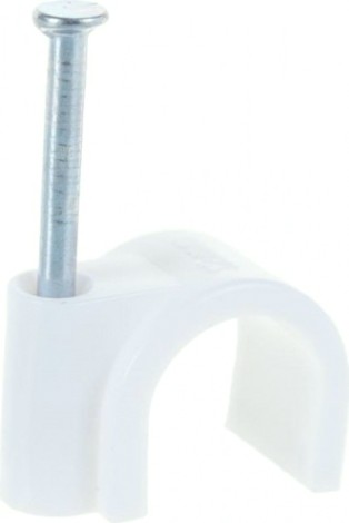 Крепеж кабеля круглый REXANT 14 мм, белый (упак. 50 шт) [07-4014]