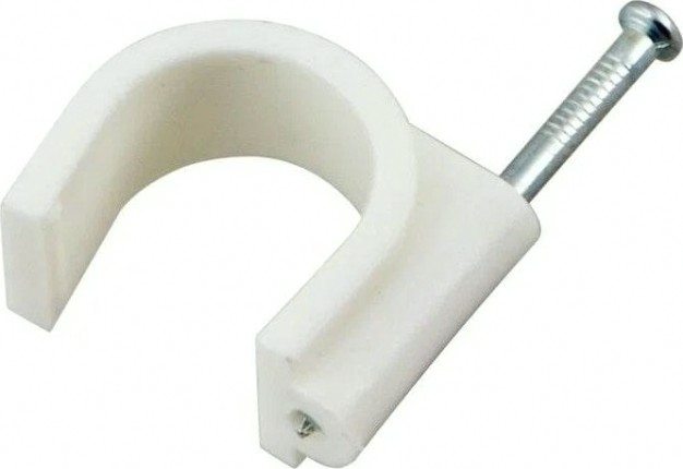 Крепеж кабеля круглый REXANT 20 мм, белый (упак. 50 шт) [07-4020]