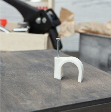 Крепеж кабеля круглый REXANT 20 мм, белый (упак. 50 шт) [07-4020]