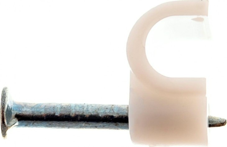 Крепеж кабеля круглый REXANT 4 мм, белый (упак. 50 шт) [07-4004]