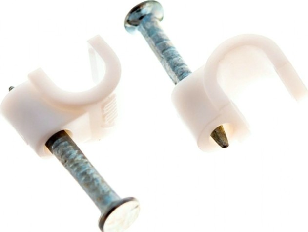 Крепеж кабеля круглый REXANT 4 мм, белый (упак. 50 шт) [07-4004]