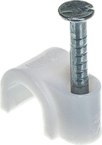 Крепеж кабеля круглый REXANT 5 мм, белый (упак. 50 шт) [07-4005]