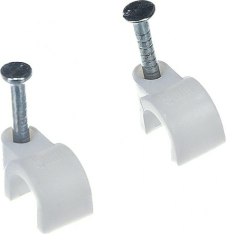 Крепеж кабеля круглый REXANT 5 мм, белый (упак. 50 шт) [07-4005]