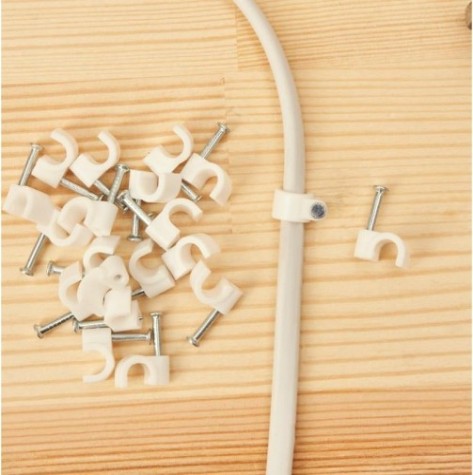 Крепеж кабеля круглый REXANT 5 мм, белый (упак. 50 шт) [07-4005]