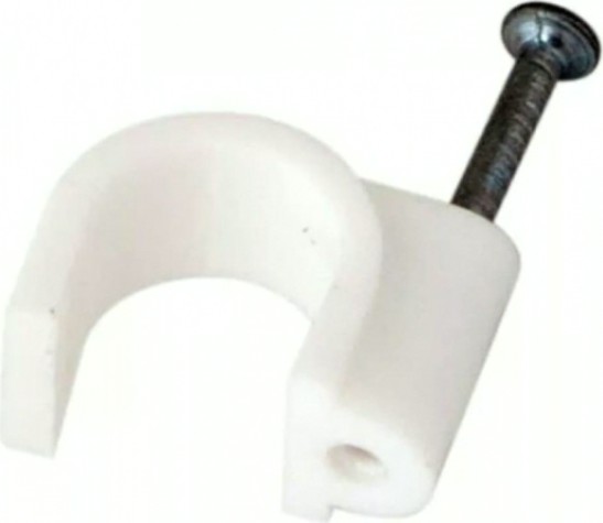 Крепеж кабеля круглый REXANT 6 мм, белый (упак. 50 шт) [07-4006]