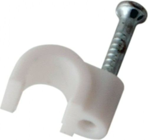 Крепеж кабеля круглый REXANT 7 мм, белый (упак. 50 шт) [07-4007]