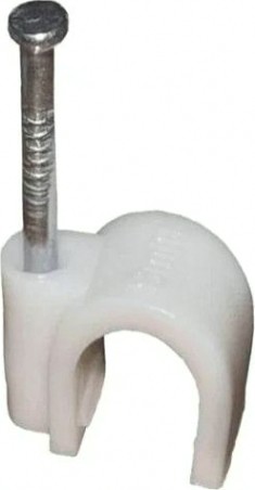 Крепеж кабеля круглый REXANT 8 мм, белый (упак. 50 шт) [07-4008]