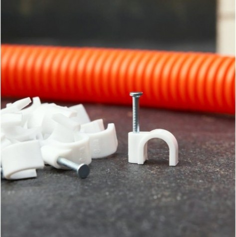 Крепеж кабеля круглый REXANT 8 мм, белый (упак. 50 шт) [07-4008]