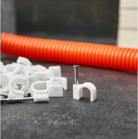 Крепеж кабеля круглый REXANT 9 мм, белый (упак. 50 шт) [07-4009]