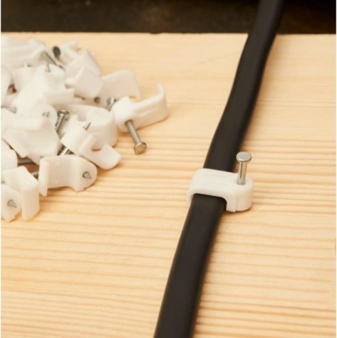 Крепеж кабеля плоский REXANT 10х4 мм, белый (упак. 50 шт) [07-4210]